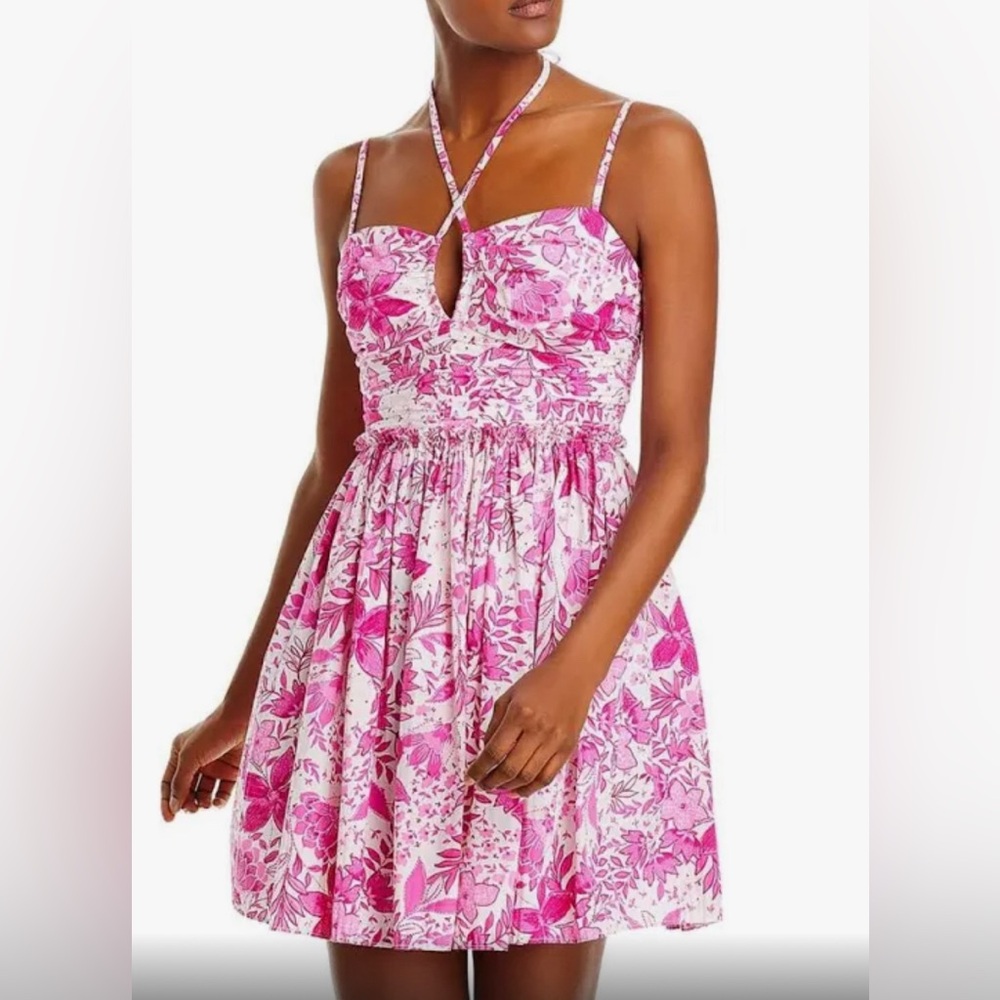Aqua Paisley Mini Skater Dress